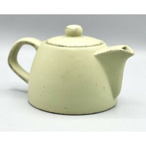 DesignPac Inc Green Stoneware Teapot Matte Finish Ceramic 4.5” Spring Decor